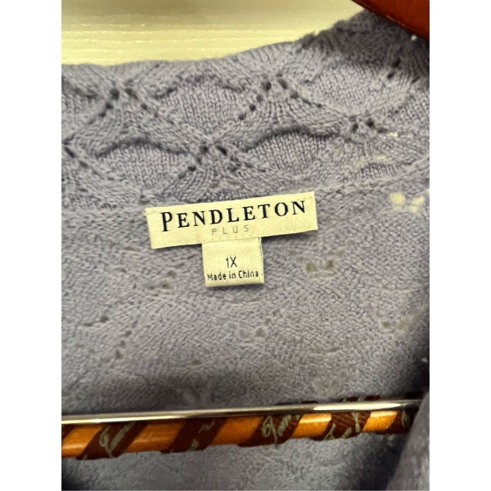 Pendleton Lavender Wool Single Button Cardigan Sw… - image 4